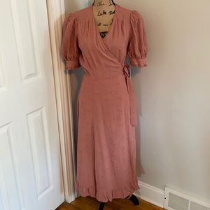 Reformation Annalise Praline Wrap Dress
